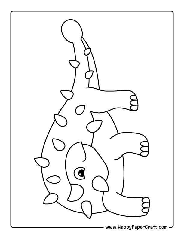 Ankylosaurus Coloring Page