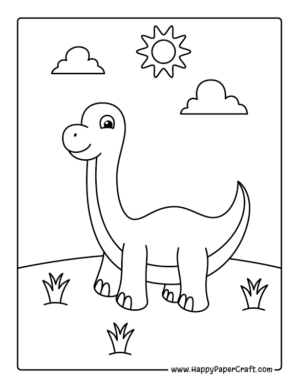 Brontosaurus Coloring Page