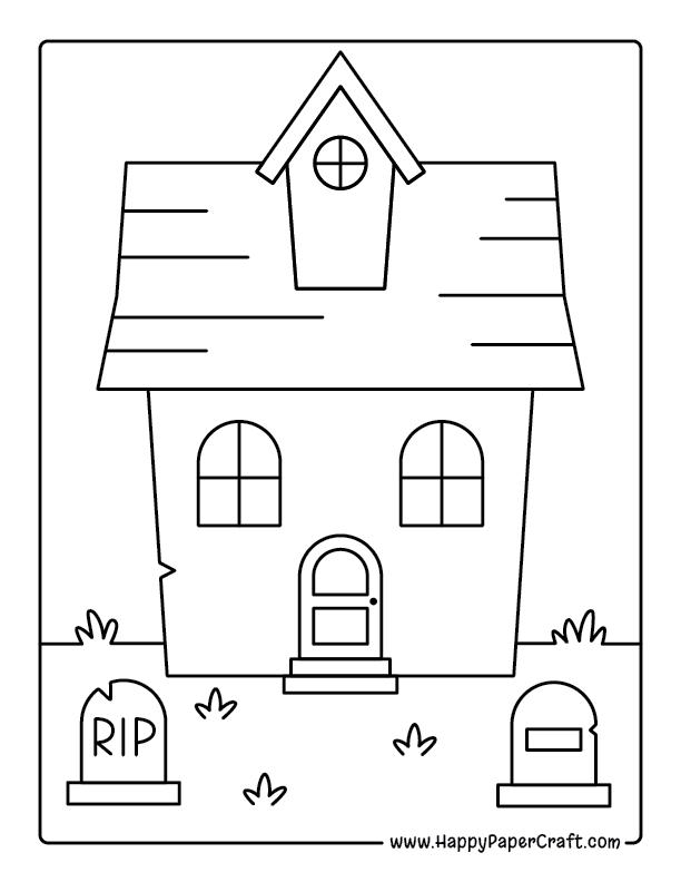 Haunted House Coloring Page