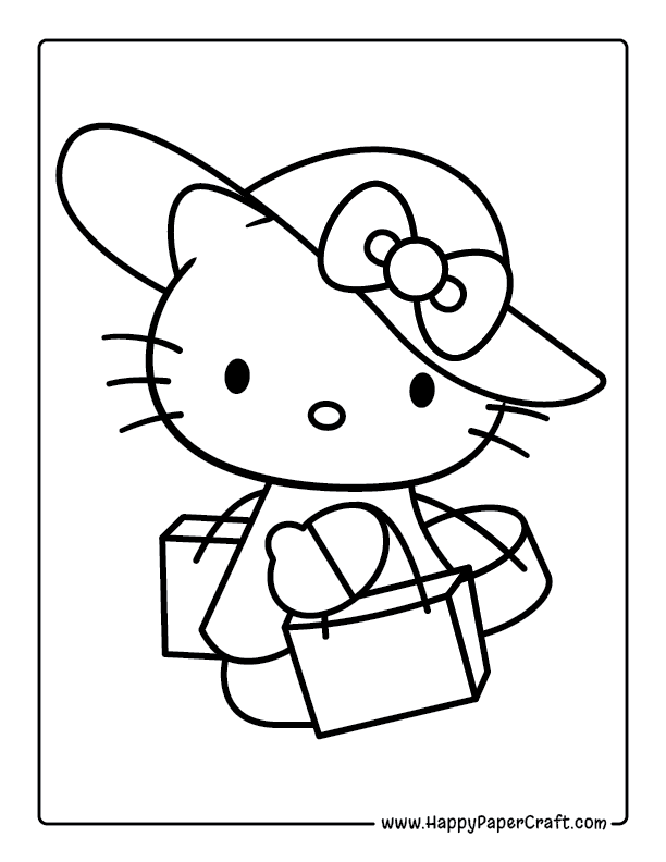 Hello Kitty With Shopping Bags