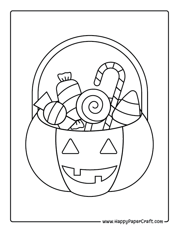 Pumpkin Basket Coloring Page