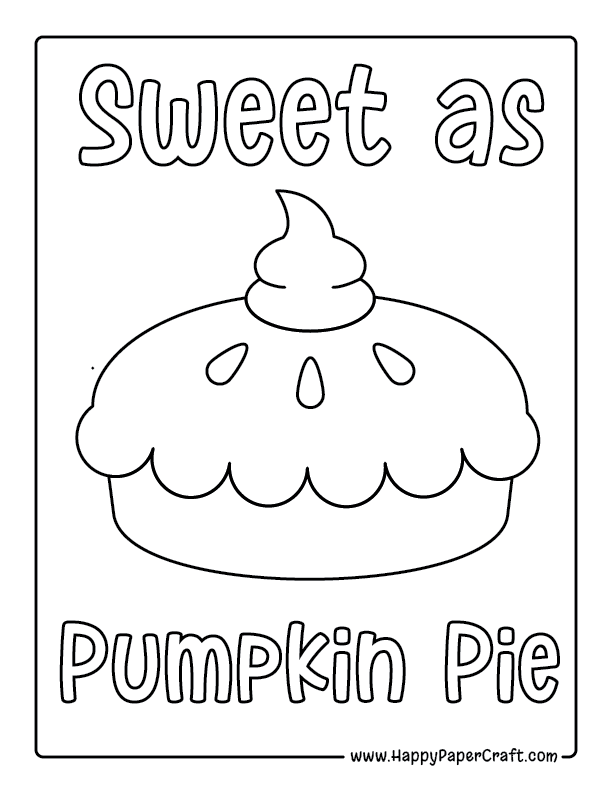 Pumpkin Pie Coloring Page