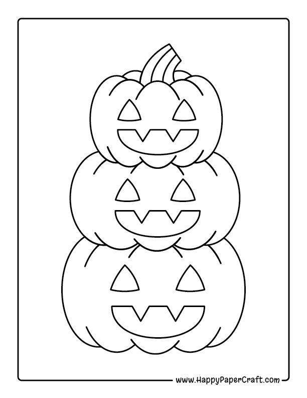 Stacked Pumpkin Coloring Page