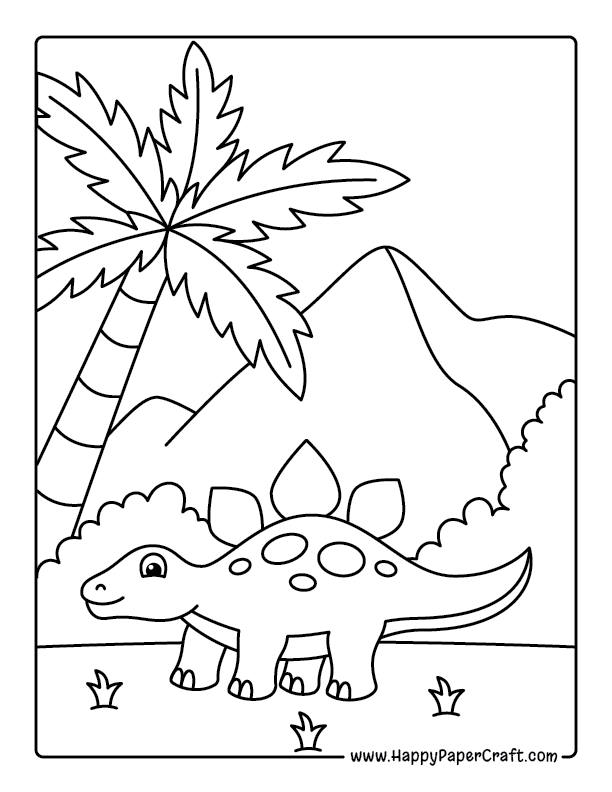 Steganosaur Coloring Page