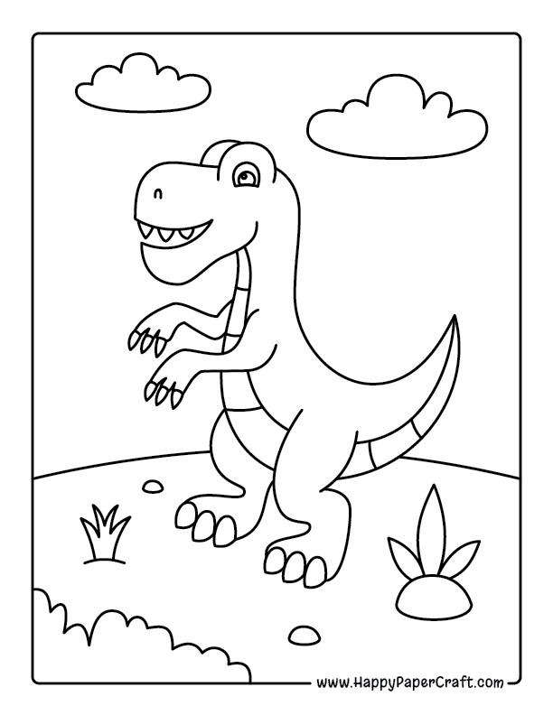 T-Rex Coloring Page